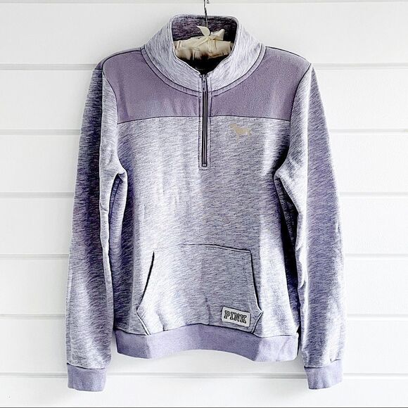 Victoria’s Secret PINK Perfect 1/4 Zip Pullover Sweatshirt Medium - Picture 2 of 9